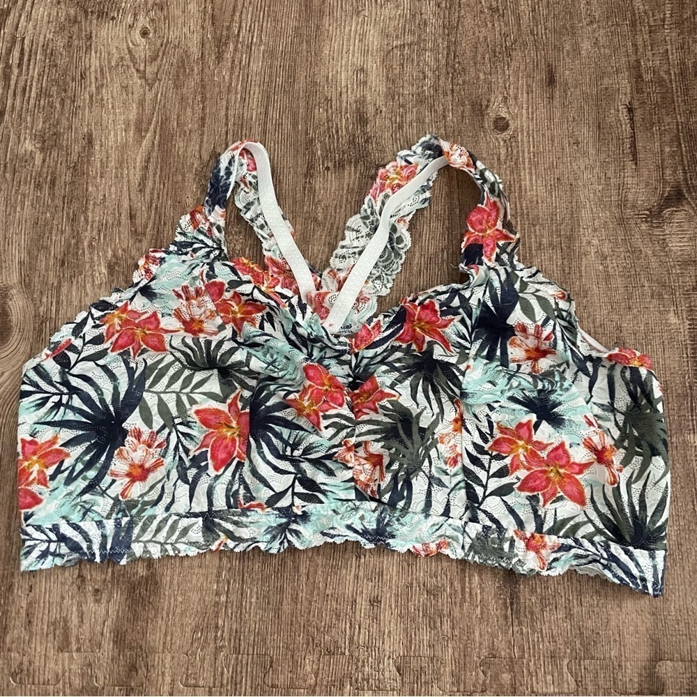 Cacique Floral Lace Bralette Size 22/24